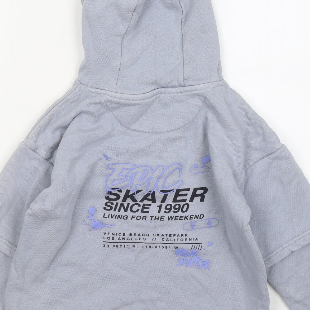 Nutmeg Girls Blue Cotton Pullover Hoodie Size 8-9 Years - Epic Scater