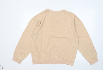 I SAW IT FIRST Womens Beige Cotton Pullover Sweatshirt Size M - Love