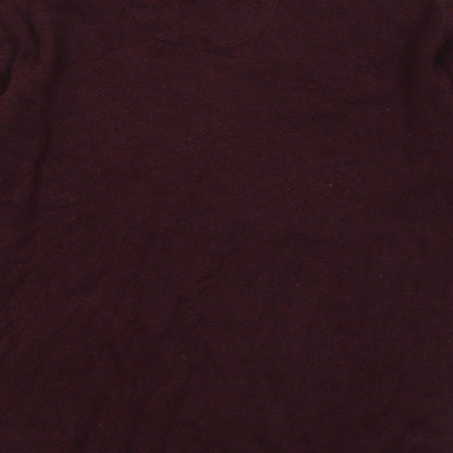 Greenwoods Mens Purple Round Neck Cotton Pullover Jumper Size M