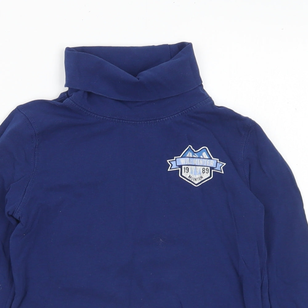 Lupilu Girls Blue Cotton Pullover T-Shirt Size 4-5 Years Roll Neck - 4-6 Years. Wild Winter