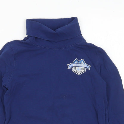 Lupilu Girls Blue Cotton Pullover T-Shirt Size 4-5 Years Roll Neck - 4-6 Years. Wild Winter