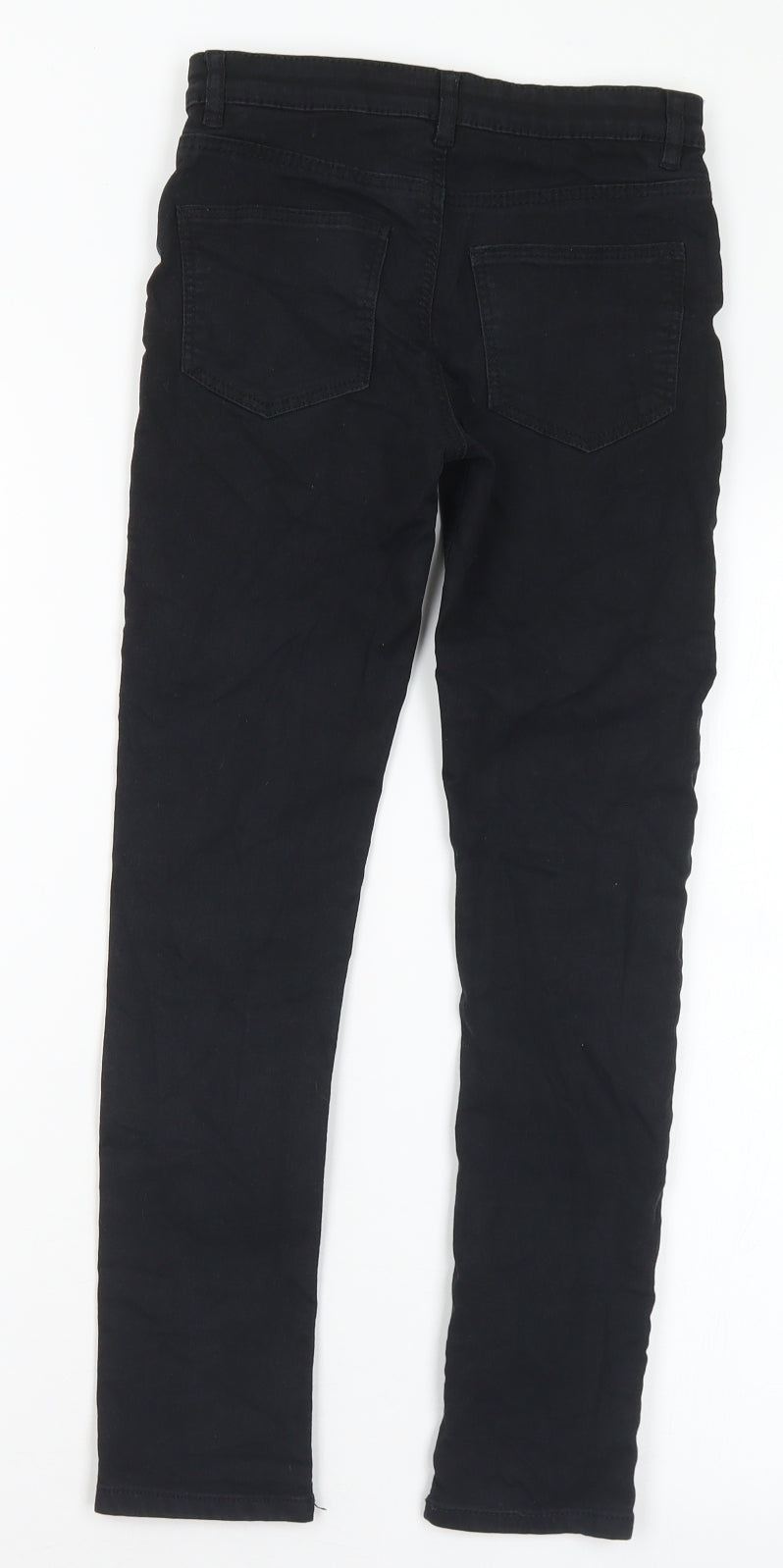 H&M Girls Black Cotton Skinny Jeans Size 9 Months Regular Button