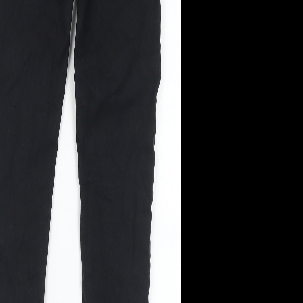 H&M Girls Black Cotton Skinny Jeans Size 9 Months Regular Button