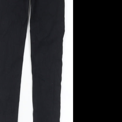 H&M Girls Black Cotton Skinny Jeans Size 9 Months Regular Button