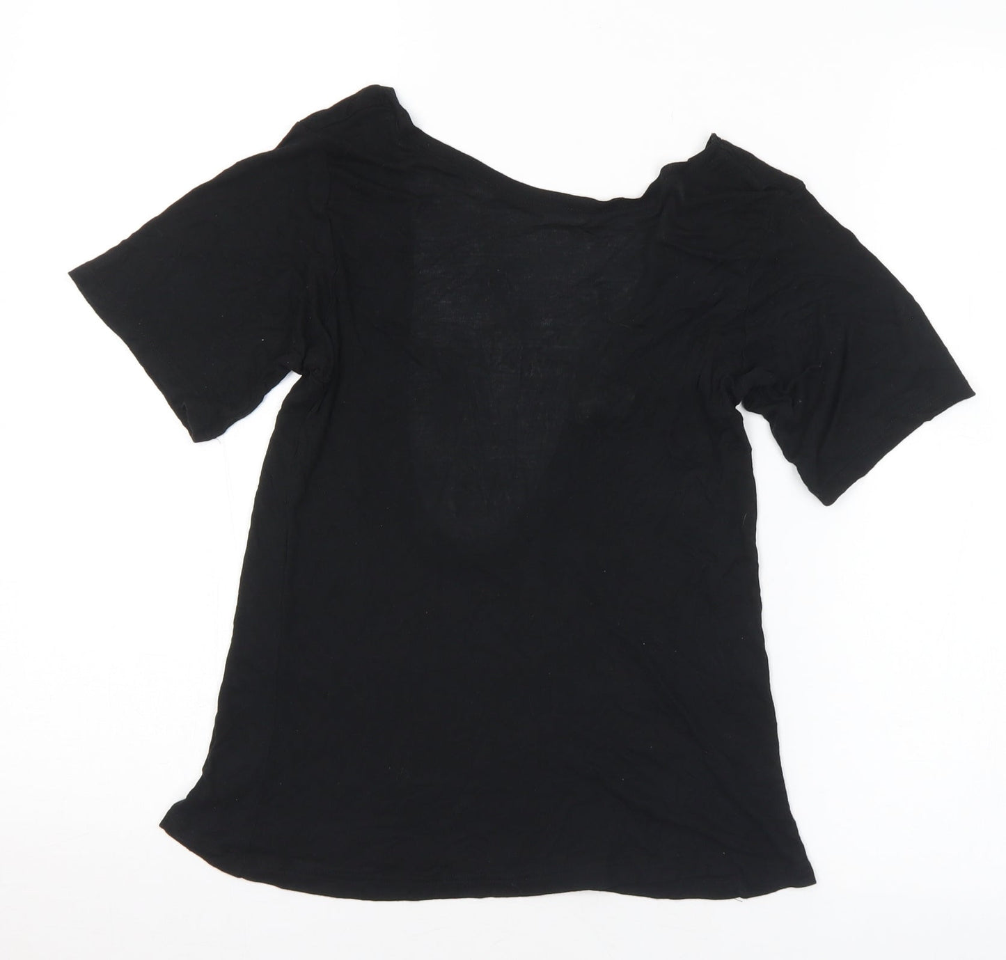 Womens UK Size 6 H&M Black Basic T-Shirt