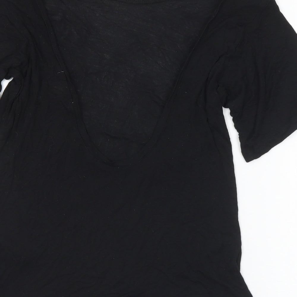Womens UK Size 6 H&M Black Basic T-Shirt