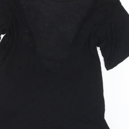 Womens UK Size 6 H&M Black Basic T-Shirt