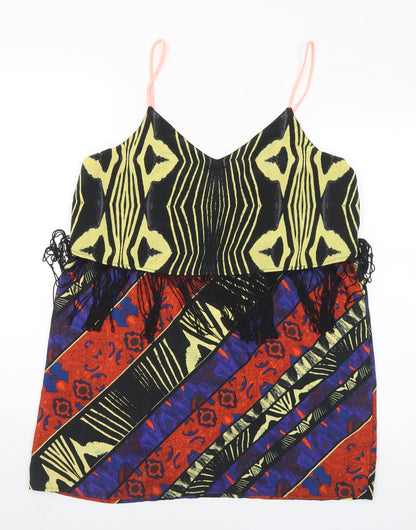 Womens UK Size M River Island Multicoloured Camisole Blouse