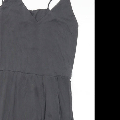 H&M Womens Grey Modal Slip Dress Size L V-Neck