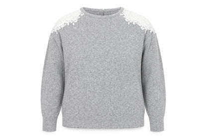 Dorothy Perkins Womens Grey Round Neck Polyester Pullover Jumper Size 18