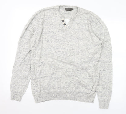 Womens UK Size L Cedar Wood State Grey Pullover Jumper