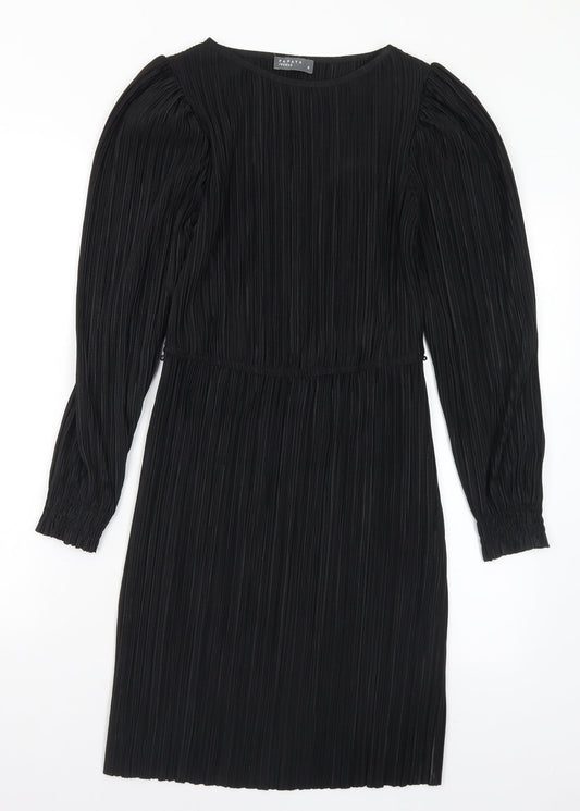 Matalan Womens Black Polyester Sheath Size 8 Round Neck