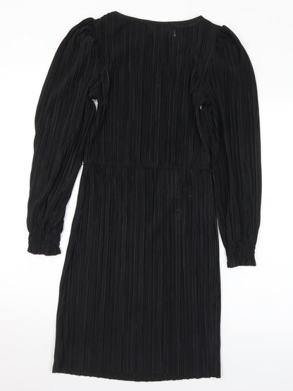 Matalan Womens Black Polyester Sheath Size 8 Round Neck