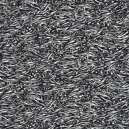 F&F Womens Black Geometric Polyester Basic Blouse Size 8 Round Neck