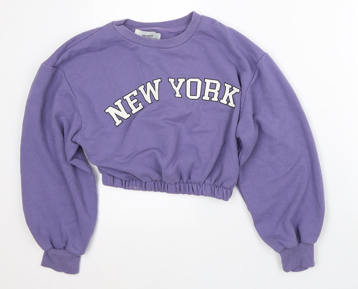 Womens UK Size M Pull&Bear Purple Pullover Sweatshirt