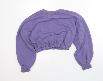 Womens UK Size M Pull&Bear Purple Pullover Sweatshirt
