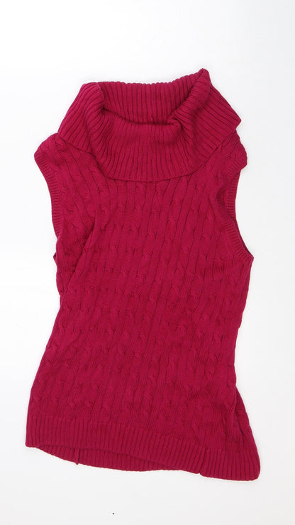Jeanne Pierre Womens Pink Cotton Jacket Dress Size XL Roll Neck