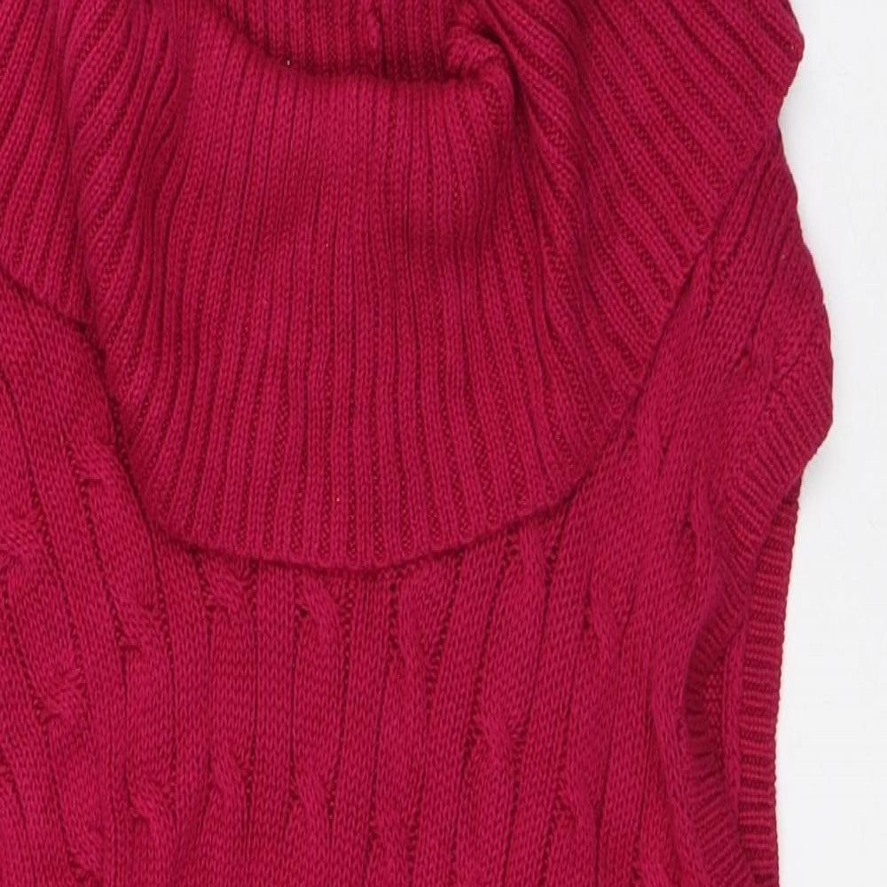 Jeanne Pierre Womens Pink Cotton Jacket Dress Size XL Roll Neck
