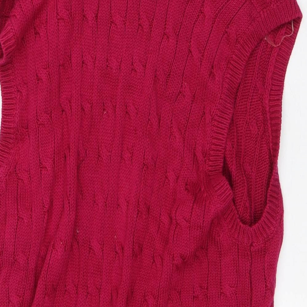 Jeanne Pierre Womens Pink Cotton Jacket Dress Size XL Roll Neck
