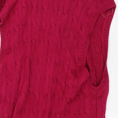 Jeanne Pierre Womens Pink Cotton Jacket Dress Size XL Roll Neck