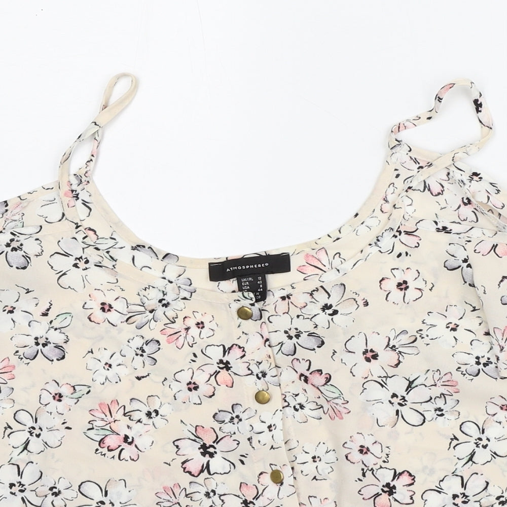 Womens UK Size 12 Atmosphere Beige Basic Blouse