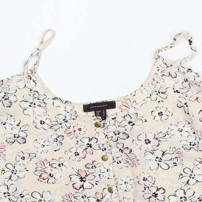 Womens UK Size 12 Atmosphere Beige Basic Blouse