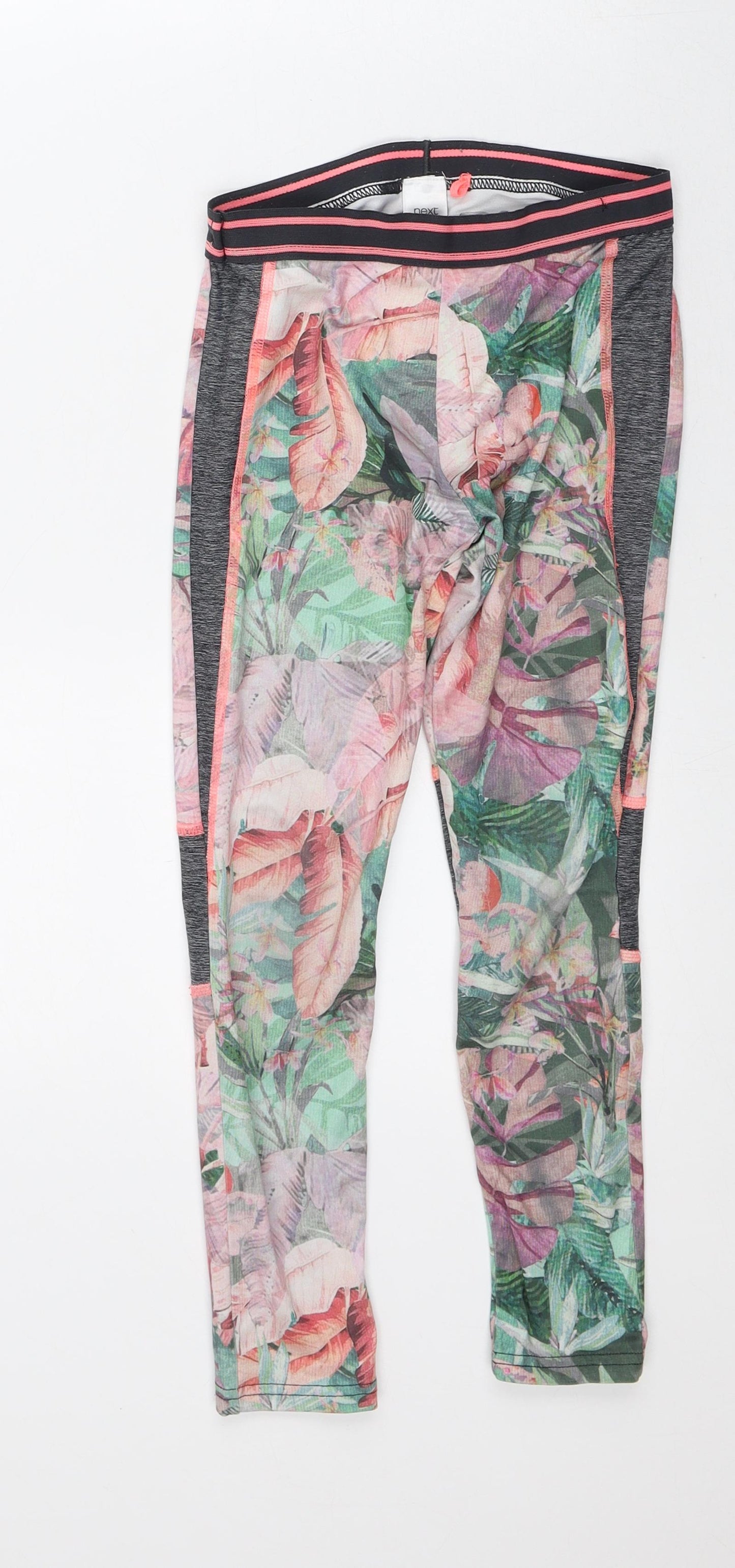 NEXT Girls Multicoloured Geometric Polyester Capri Trousers Size 9 Months Slim - Leggings