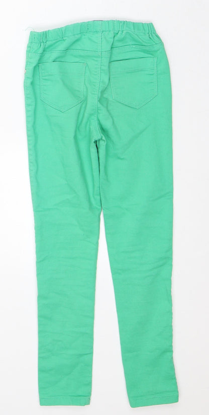 Dunnes Stores Girls Green Cotton Skinny Jeans Size 9 Months Regular