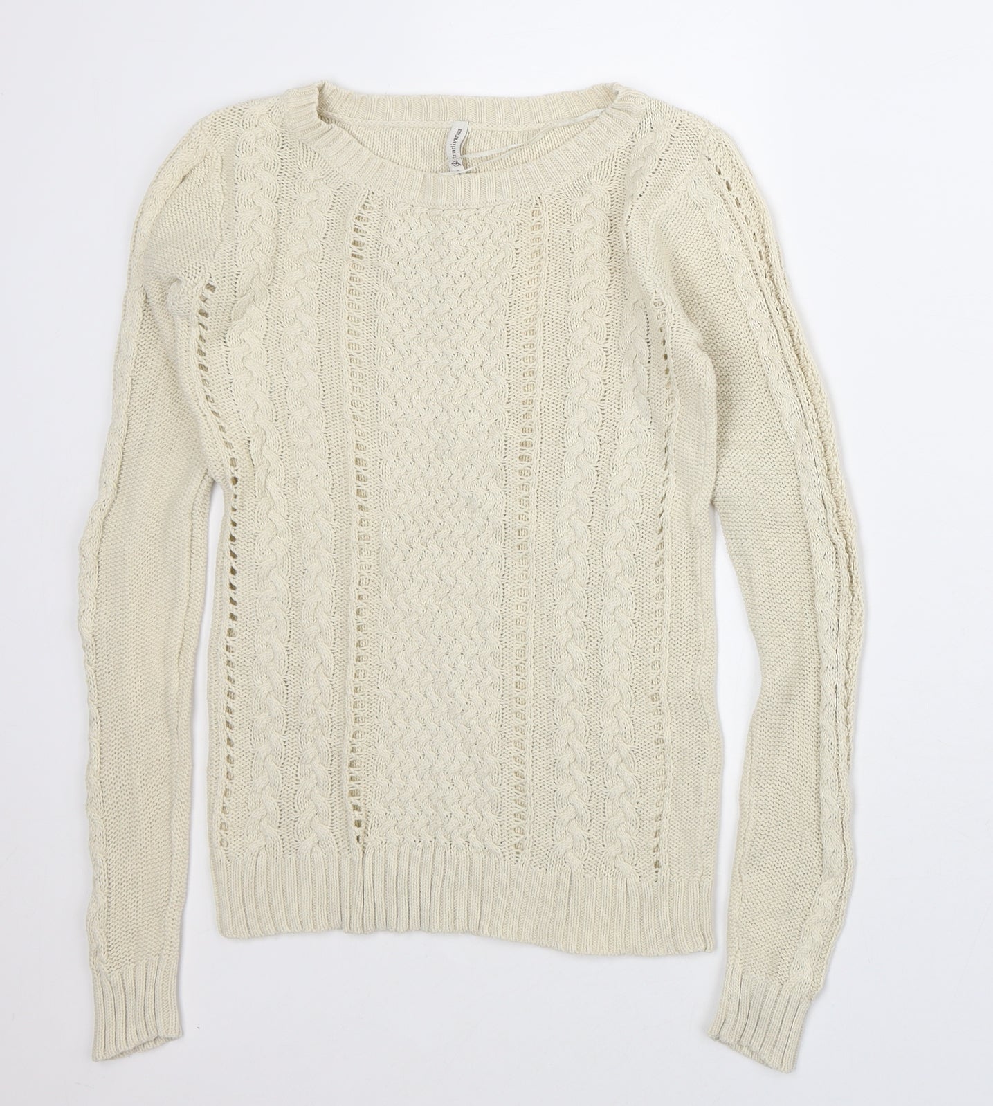 Womens UK Size S Astradivarius Beige Pullover Jumper
