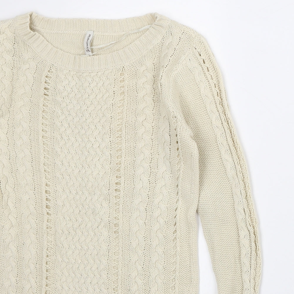 Womens UK Size S Astradivarius Beige Pullover Jumper