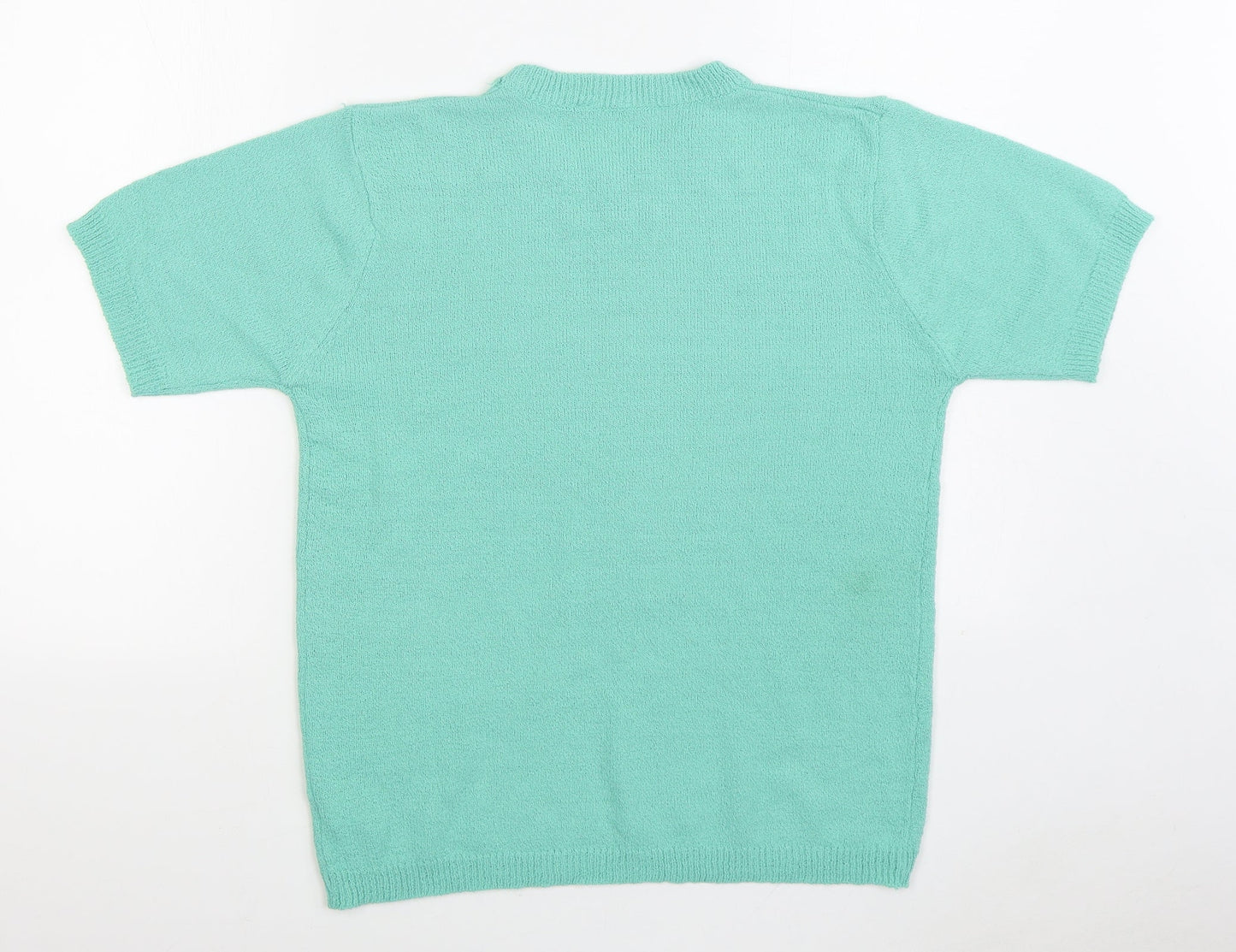 Womens UK Size M Preworn Green Pullover Jumper