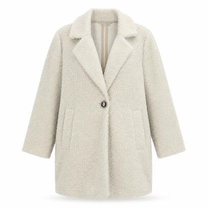 Womens UK Size 12 Nutmeg White Overcoat