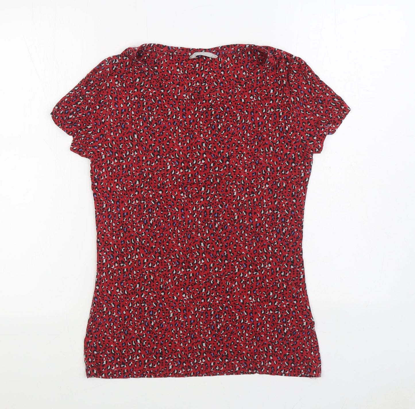 Womens UK Size 10 Marks and Spencer Red Basic T-Shirt