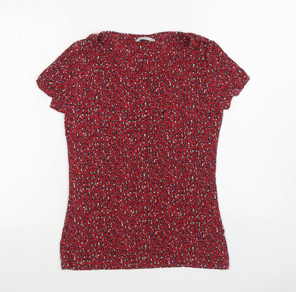 Womens UK Size 10 Marks and Spencer Red Basic T-Shirt