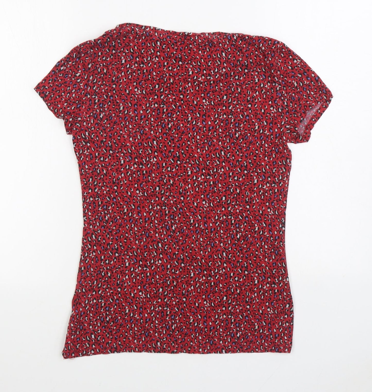 Womens UK Size 10 Marks and Spencer Red Basic T-Shirt
