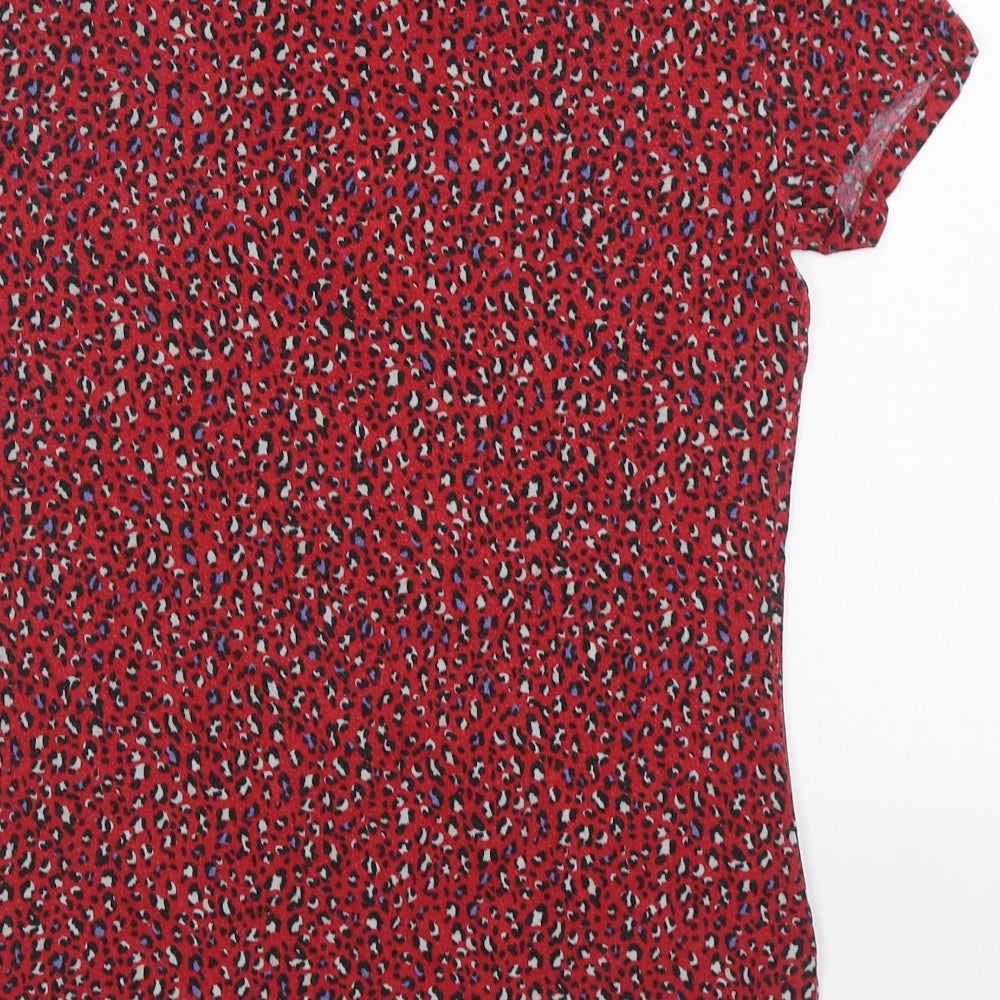 Womens UK Size 10 Marks and Spencer Red Basic T-Shirt
