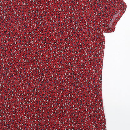 Womens UK Size 10 Marks and Spencer Red Basic T-Shirt