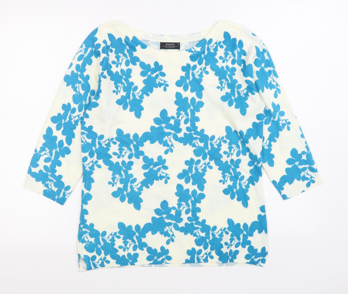 Womens UK Size 10 Matalan White Pullover Jumper