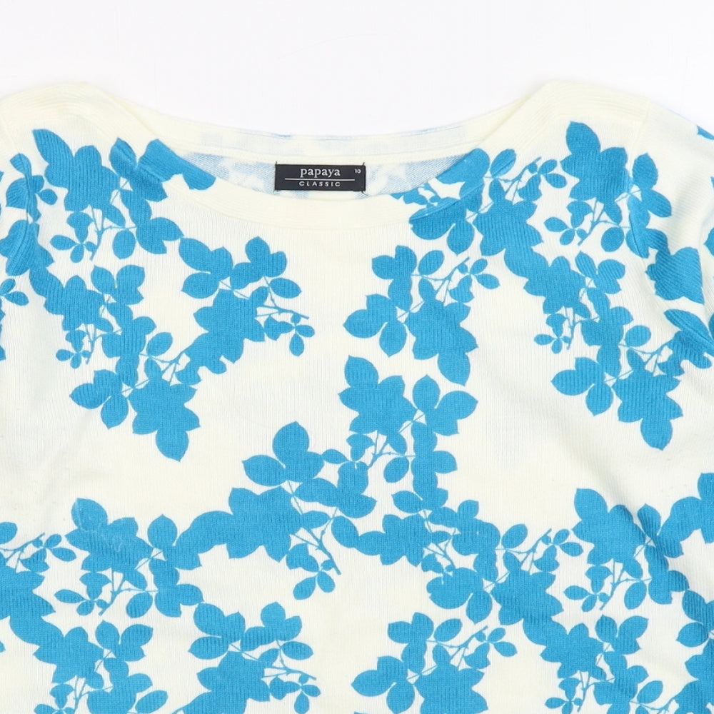 Womens UK Size 10 Matalan White Pullover Jumper