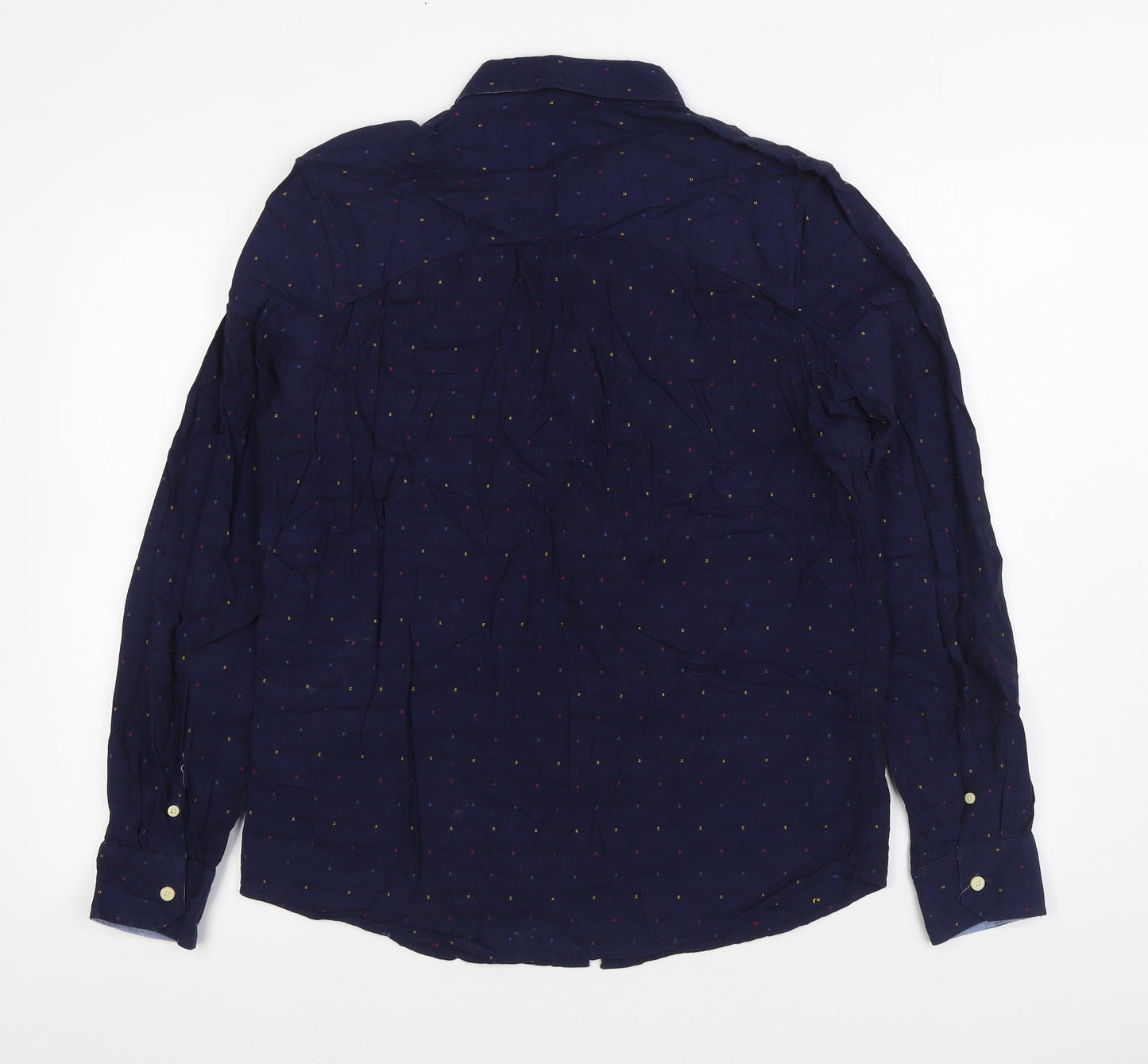 Mens UK Size L Category A Blue  Button-Up Long Sleeve Casual Shirt