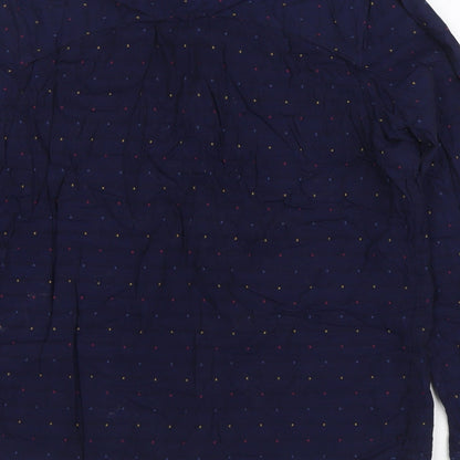 Mens UK Size L Category A Blue  Button-Up Long Sleeve Casual Shirt