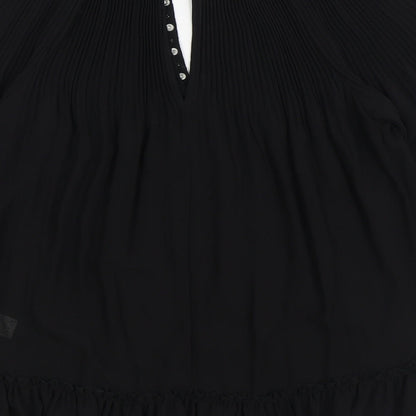 Womens UK Size 10 River Island Black Basic Blouse