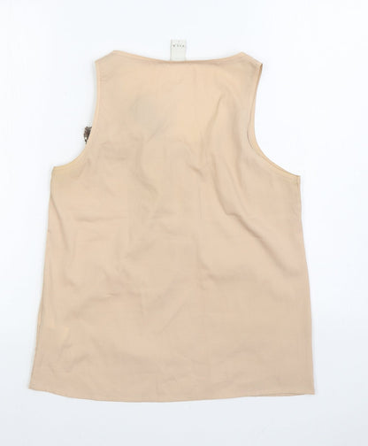 Womens UK Size S VILA Beige Basic Blouse