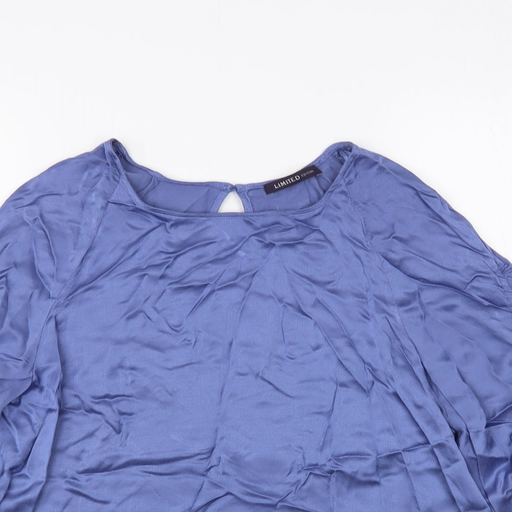 Womens UK Size 6 Marks and Spencer Blue Basic Blouse