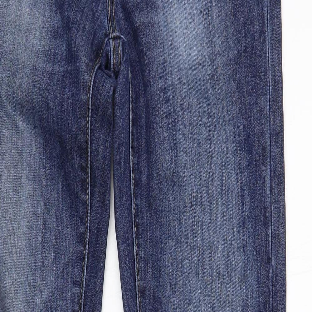 Gap Womens Blue Cotton Straight Jeans Size 4 L32 in Regular Button