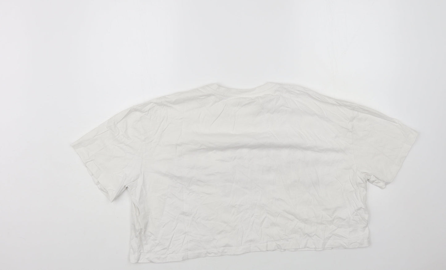 Womens UK Size L PEP&CO White Cropped T-Shirt