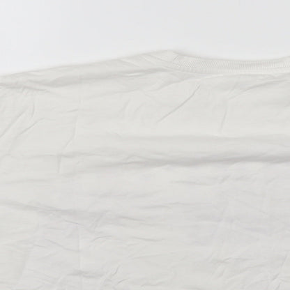 Womens UK Size L PEP&CO White Cropped T-Shirt
