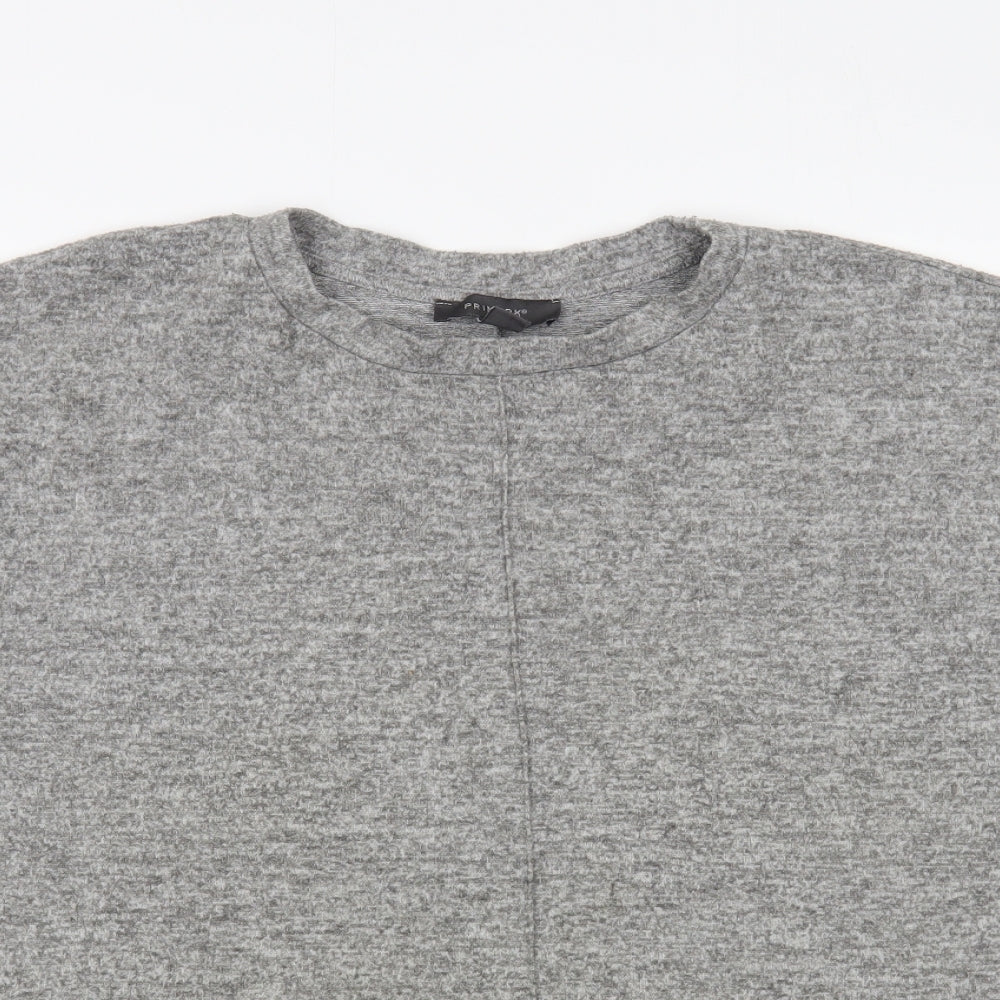 Primark Womens Grey Crew Neck Polyester Pullover Jumper Size L