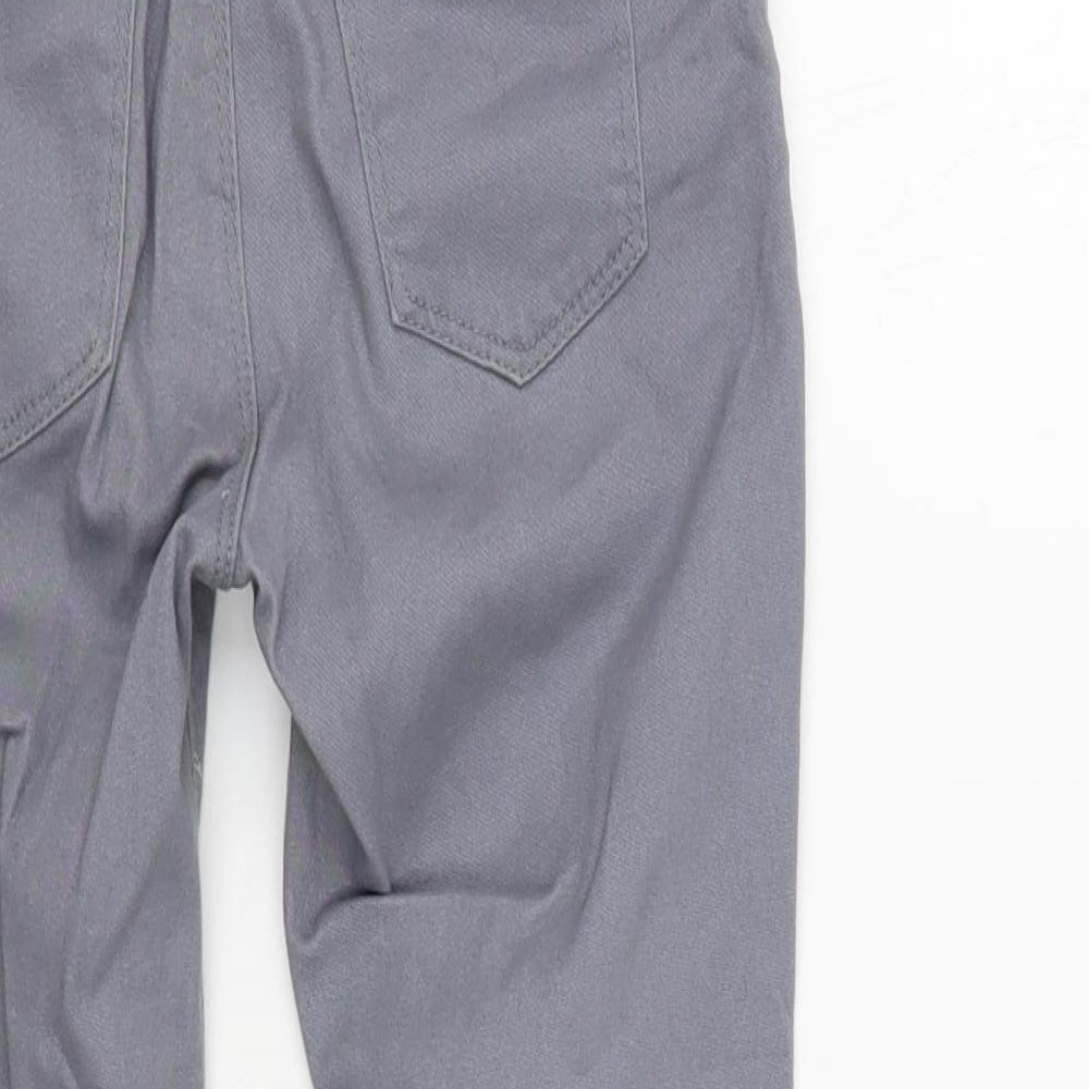 Denim Co. Girls Grey Cotton Skinny Jeans Size 8-9 Years Regular Button