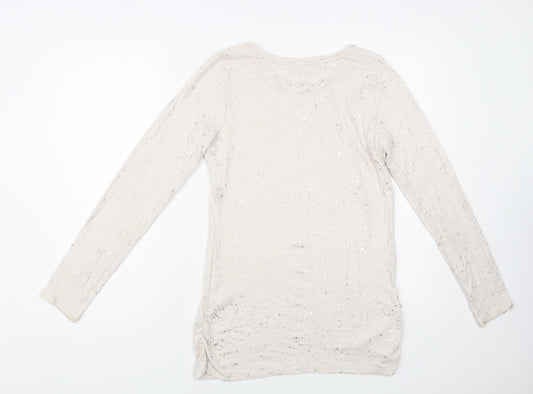 Womens UK Size 8 NEXT Beige Pullover Jumper